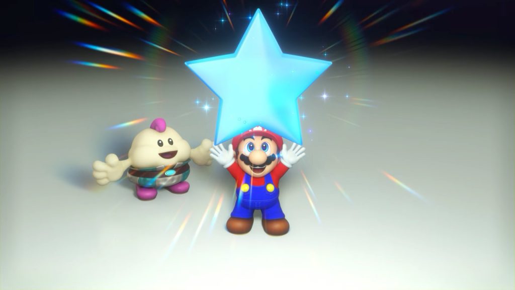 Mario holding the first Star Piece
