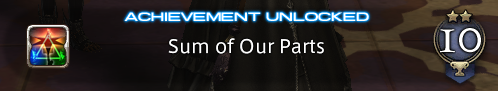 Achievement popup stating "Achievement Unlocked: Sum of Our Parts."