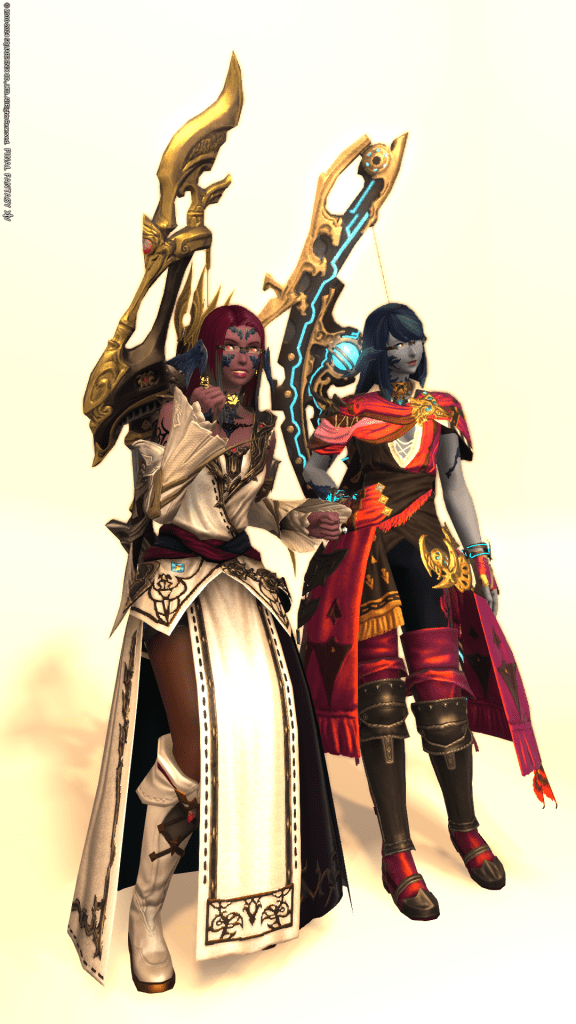 Lizicus & Laureine in their Bard attire.