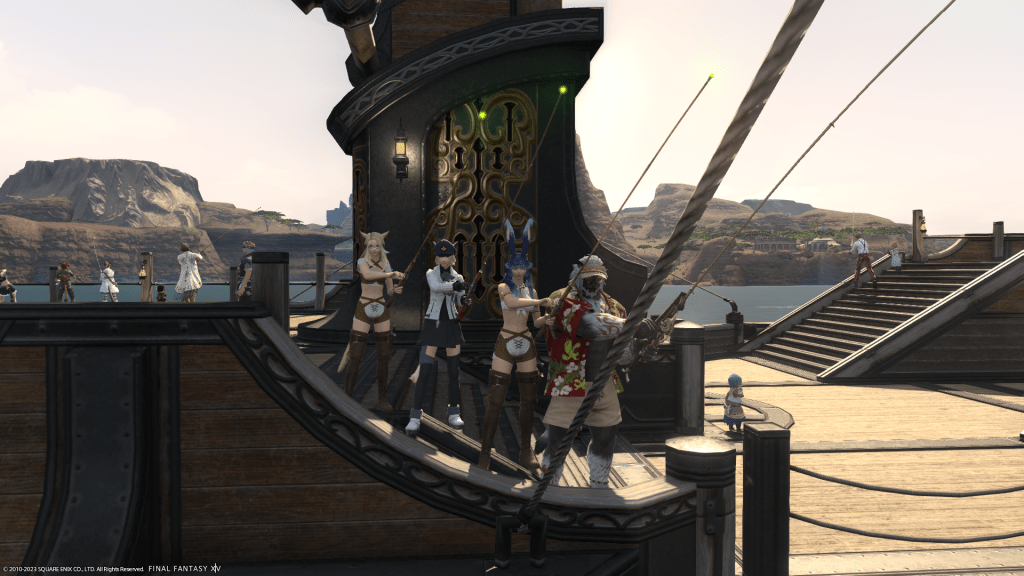 Aikirees, Sirena, Vysk, and I fishing off a boat.