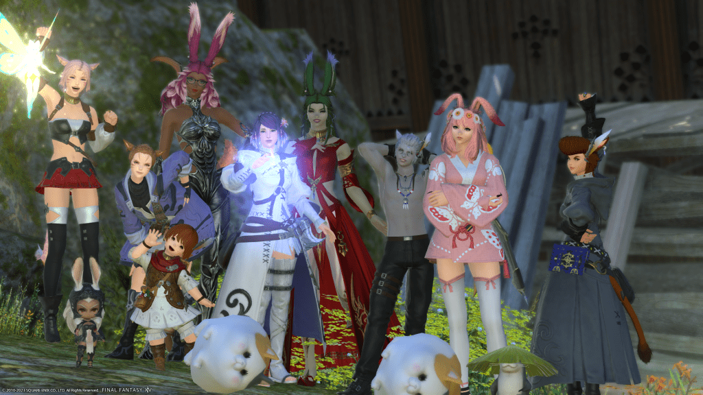 A group of us in New Gridania over on the European Data Center.