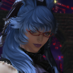 Me smiling while looking down with a lightning storm in the background.