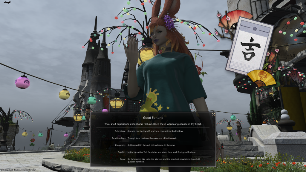 Reinylla's Heavensturn draw of Good Fortune.