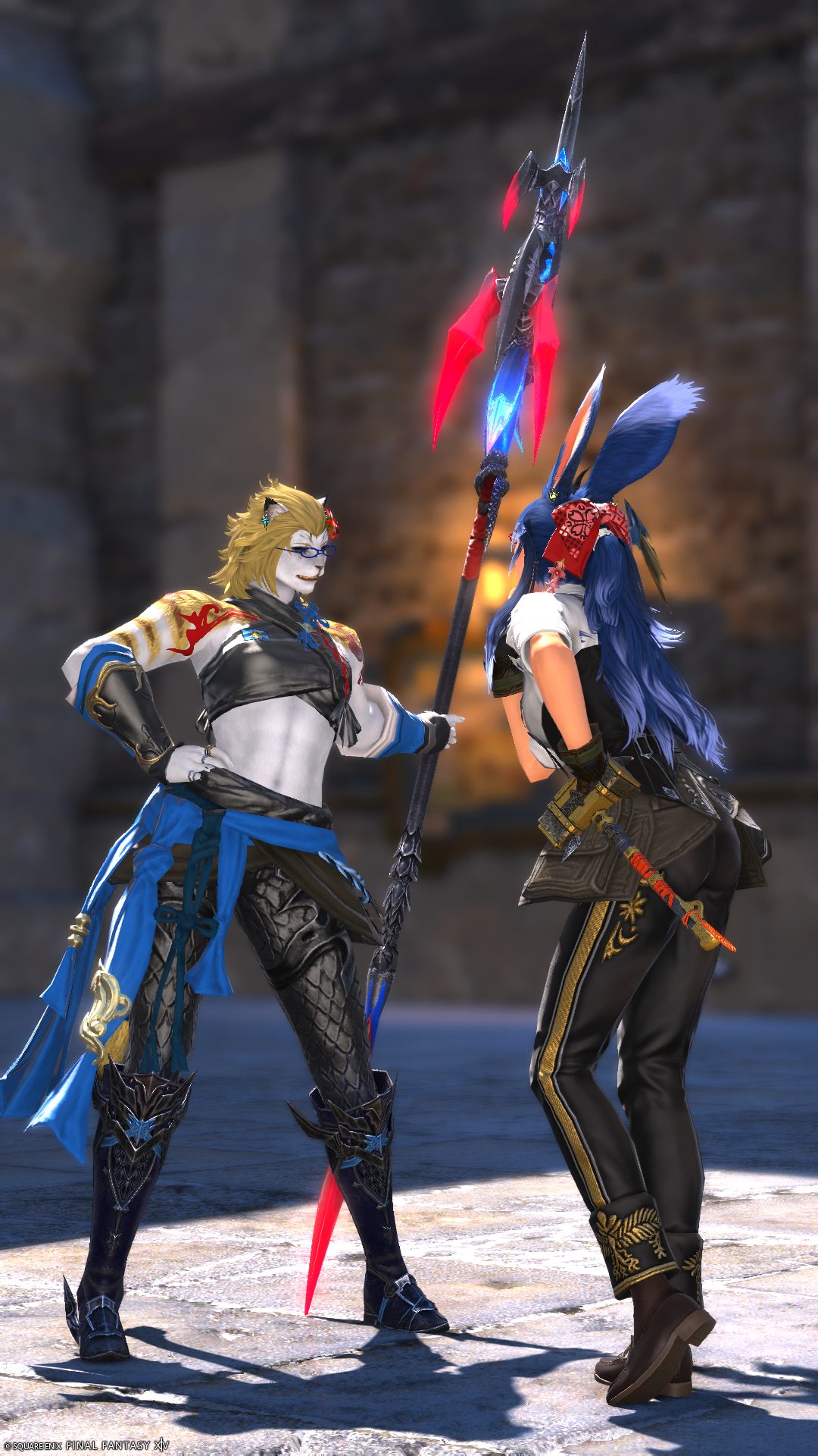 Me cheering on Aikirees in her new Dragoon outfit.