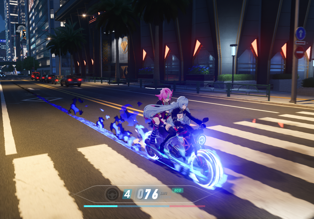 Hathor and Haniel on a motorcycle in Neverness to Everness.