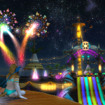 Aikirees and I enjoying the Moonfire Faire 2026's fireworks.