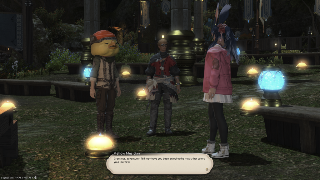 The Legendary Composer asking me about enjoying the music from the adventures thus so far.